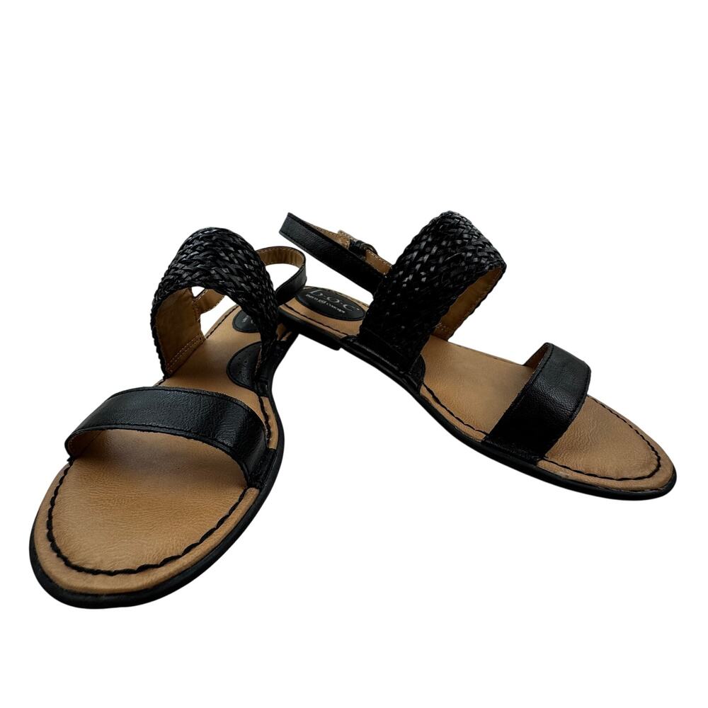 Born Concepts Vegan Leather Braided Double Strap Comfort Sandals Women's Size 8
